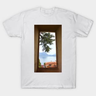 A Pine Branch over the Red roof through the Window 2011 T-Shirt